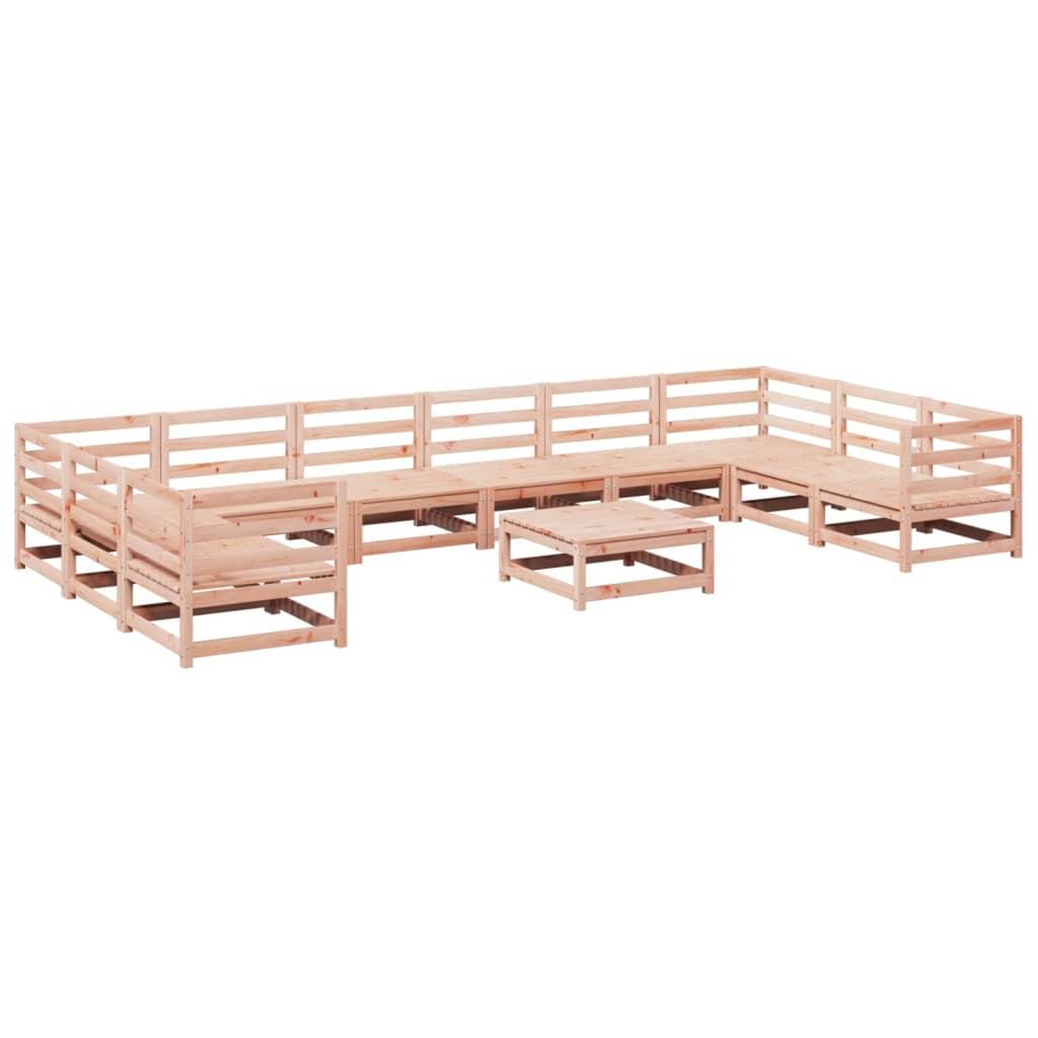 Voir la diapositive 2 : VIDAXL Salon de jardin 11 pcs bois massif sapin de douglas