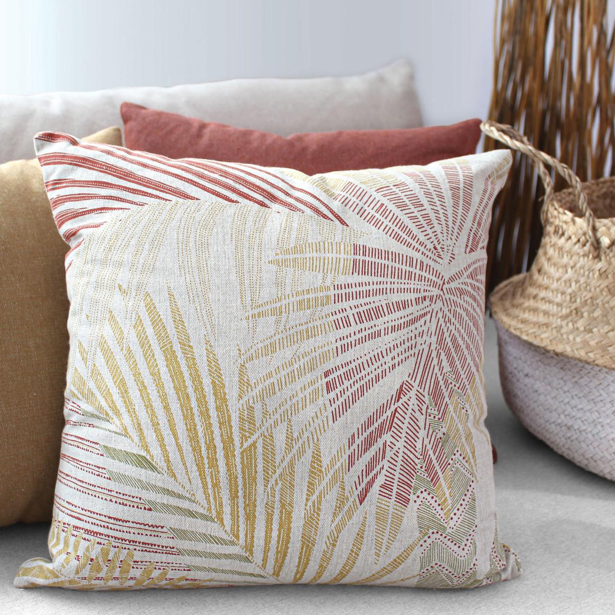 Voir la diapositive 2 : ENJOY HOME Coussin déco imprimé  majorelle  40x40cm multicolore