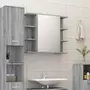 VIDAXL Armoire a miroir de salle de bain Sonoma gris 80x20,5x64cm Bois