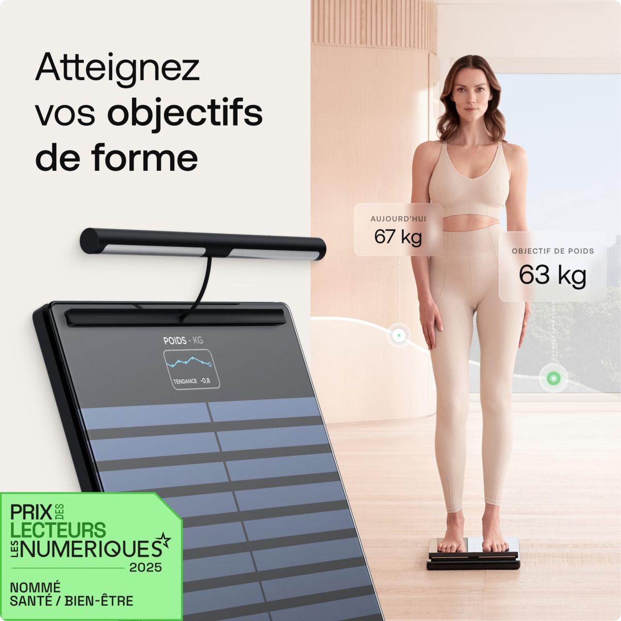 Voir la diapositive 2 : WITHINGS Pèse personne connecté body scan noir