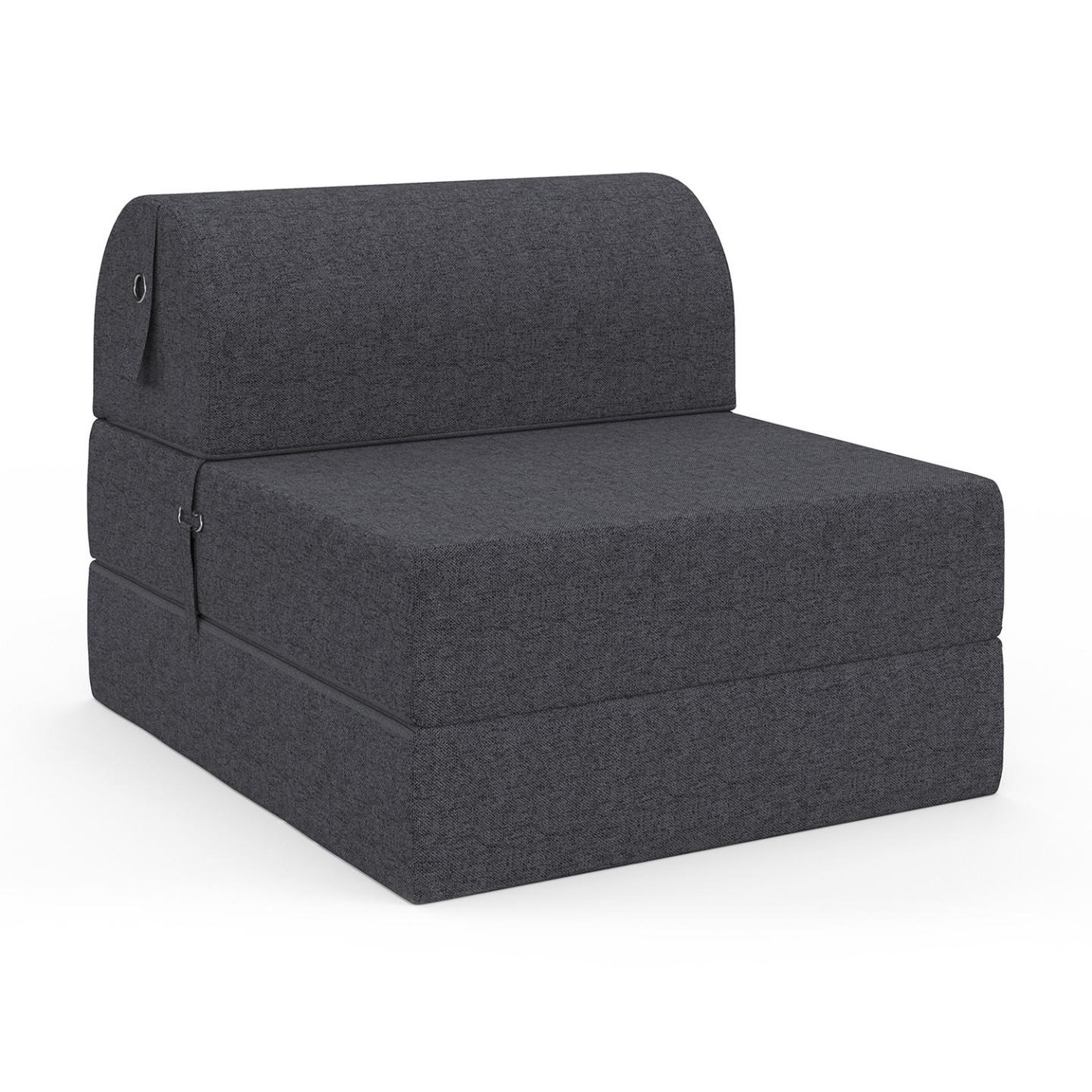 ID MARKET Chauffeuse paloma en tissu gris anthracite