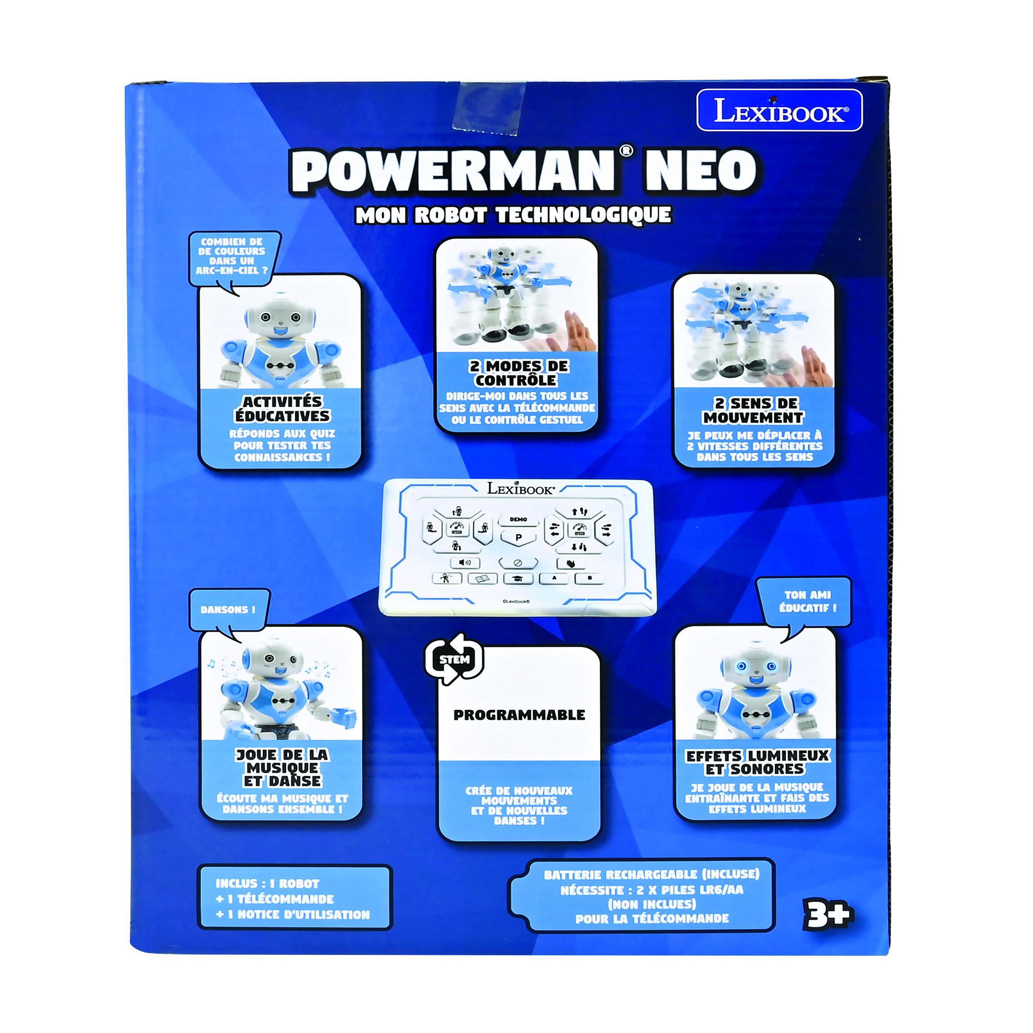 Voir la diapositive 5 : Lexibook Powerman Neo Robot Interactif Français