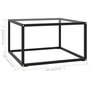 Voir la diapositive 6 : VIDAXL Table basse Noir avec verre trempe 60x60x35 cm