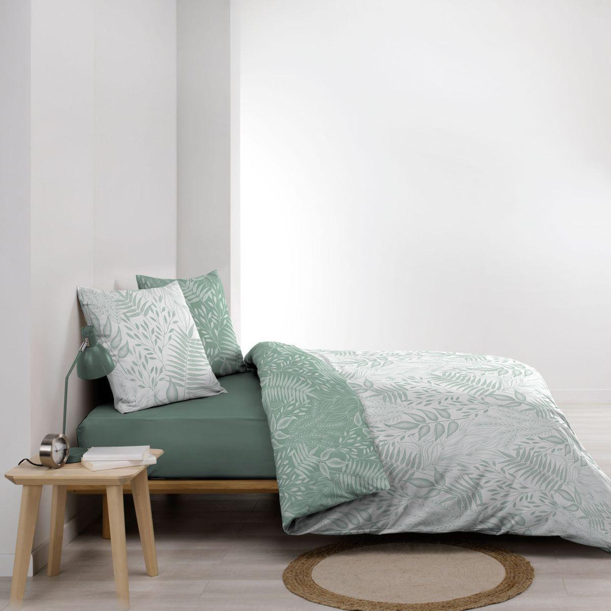 Voir la diapositive 3 : Douceur d'Intérieur Parure de lit 3 pièces  cassia  240x220cm sauge