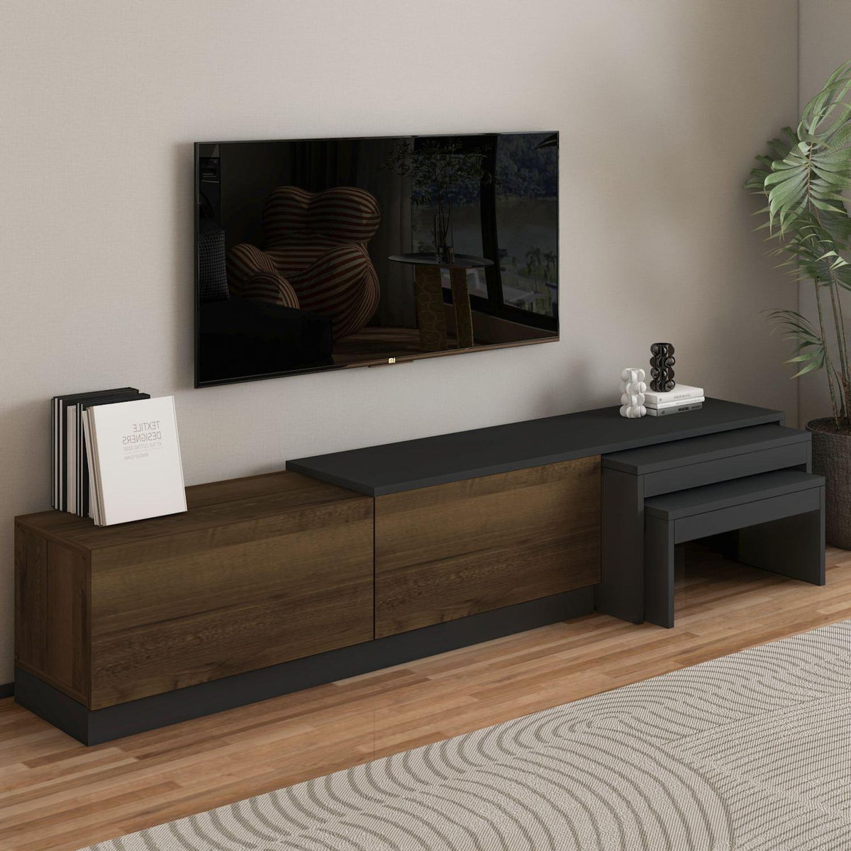 Habitat et Jardin Meuble TV en bois  Nest  - 180 x 30 x 36 cm - Marron
