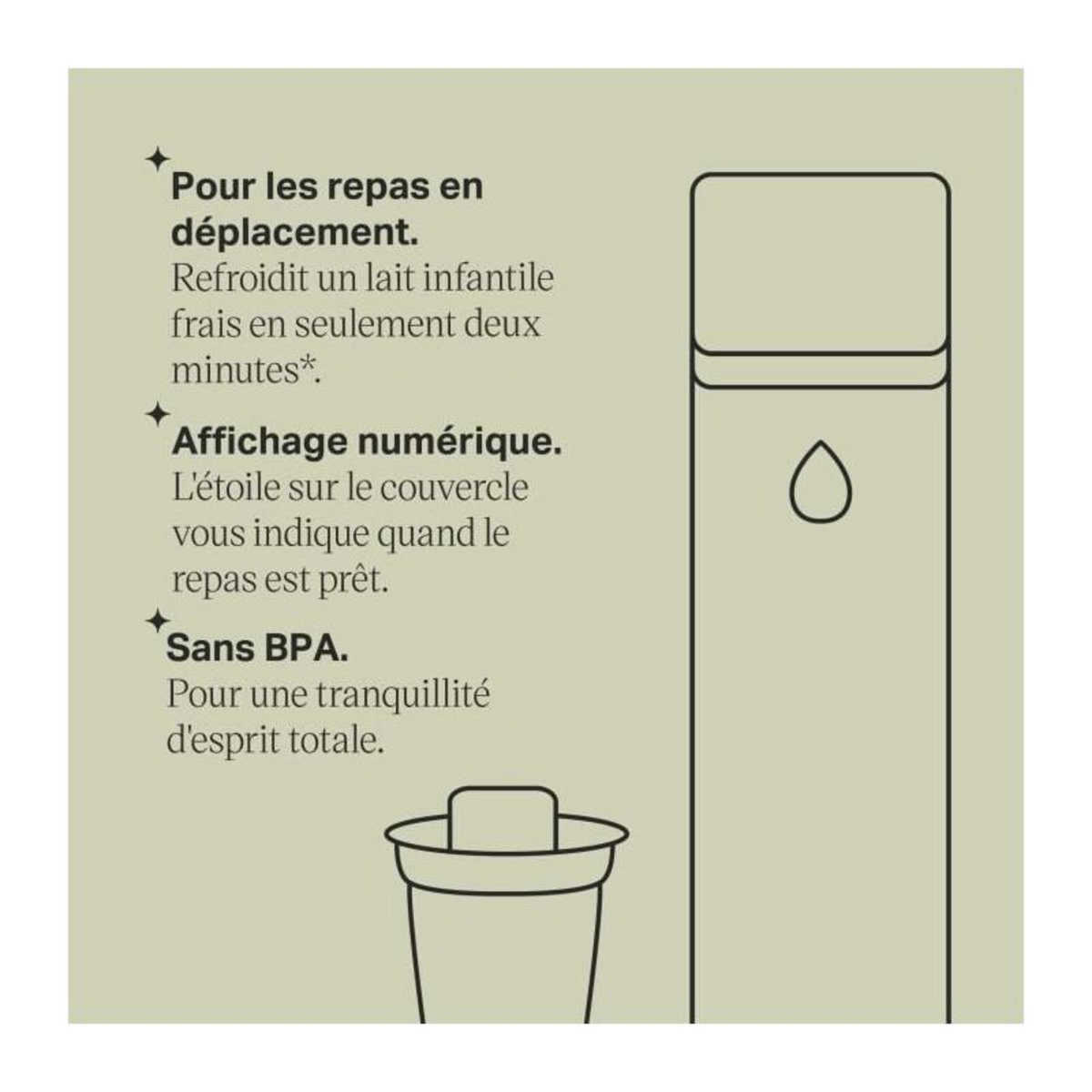 TOMMEE TIPPEE Préparateur de biberons - TOMMEE TIPPEE - GOPREP - Préparation portable parfaite - Gourde réfrigérante