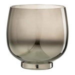 Paris Prix Photophore Rond Déco  Verre Fumé  18cm Gris