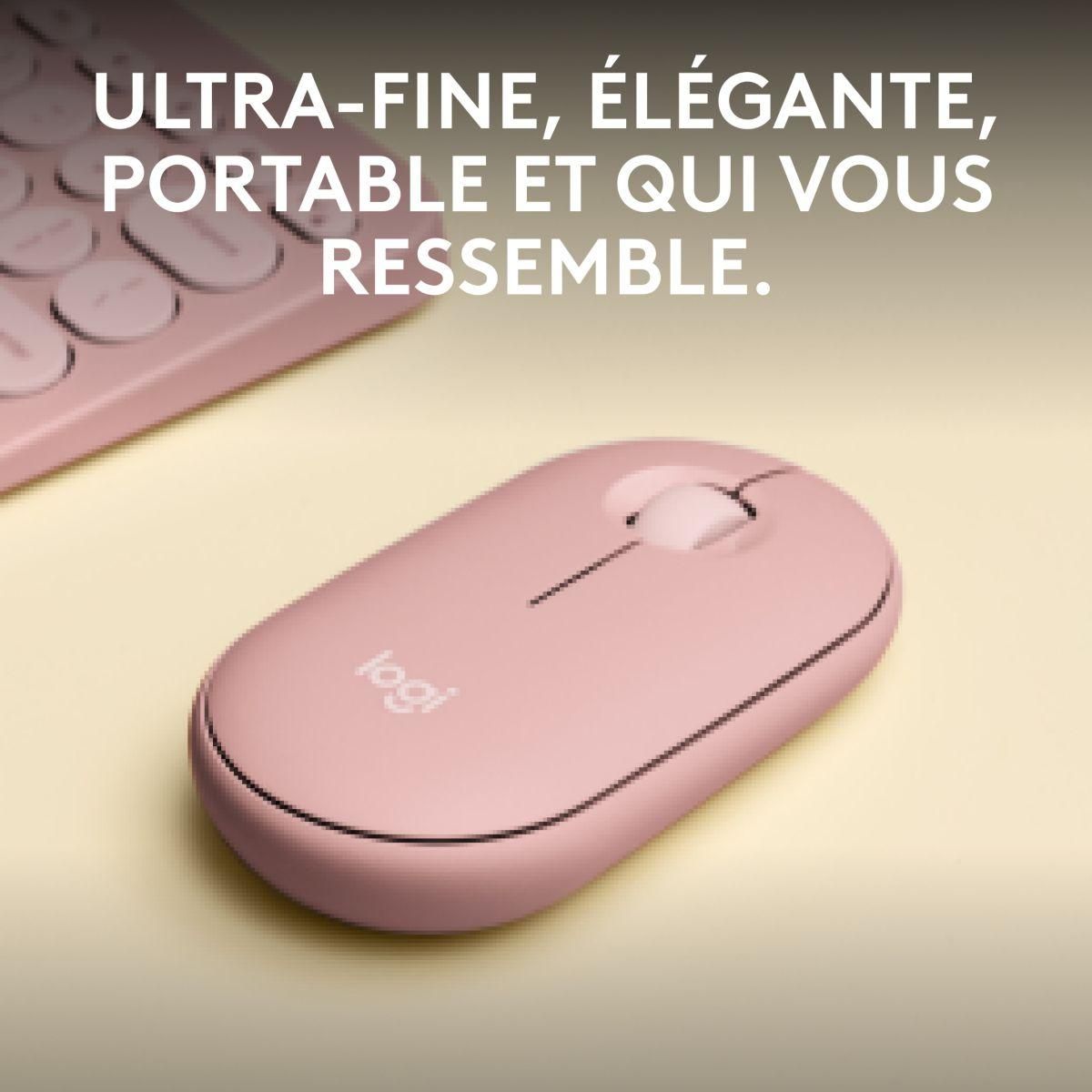 Logitech Souris sans fil Pebble 2 MS350s Rose