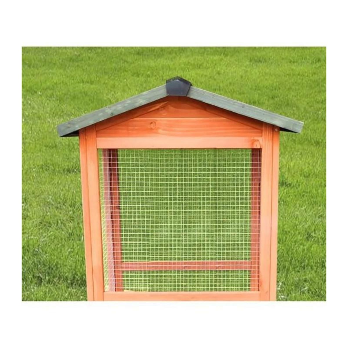 GENERIQUE Cage a oiseaux TITI - 65x65x165cm - Bois