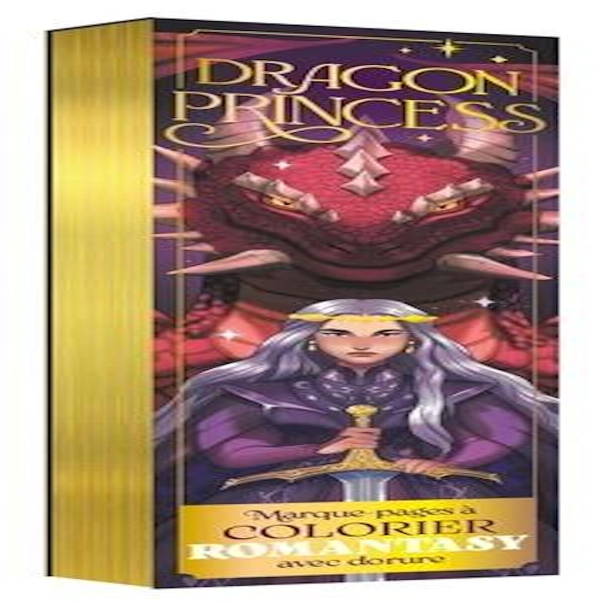 DRAGON PRINCESS. MARQUE-PAGES A COLORIER ROMANTASY AVEC DORURES, Franiak Mai