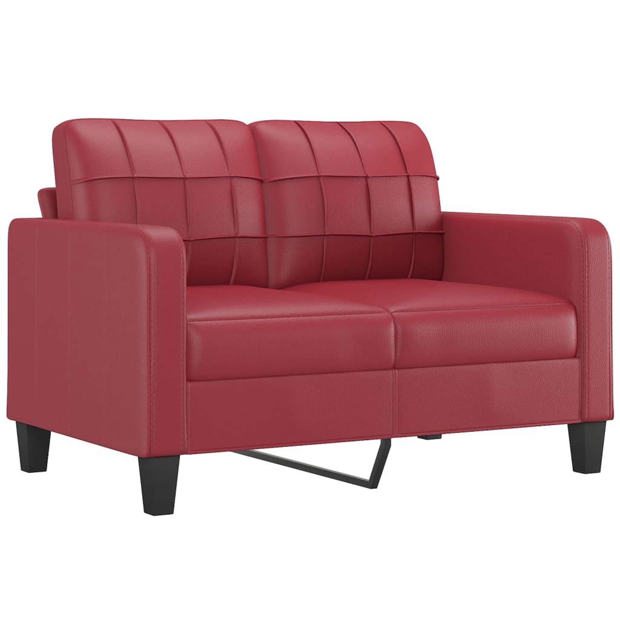 Voir la diapositive 3 : VIDAXL Ensemble de canapes 2 pcs et coussins Rouge bordeaux Similicuir