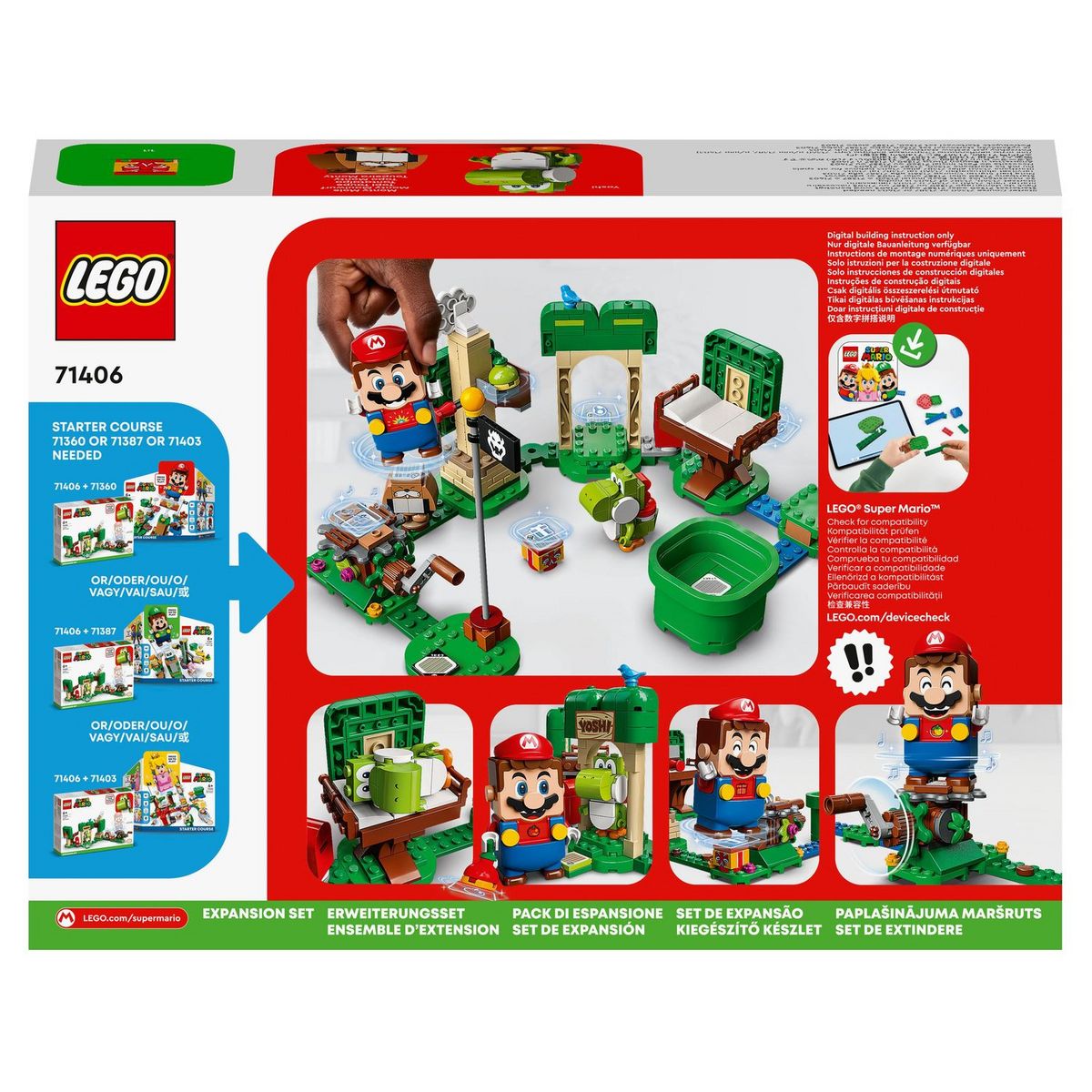LEGO Super Mario 71406 Ensemble d&rsquo;Extension La Maison Cadeau de Yoshi, Jouet Construction