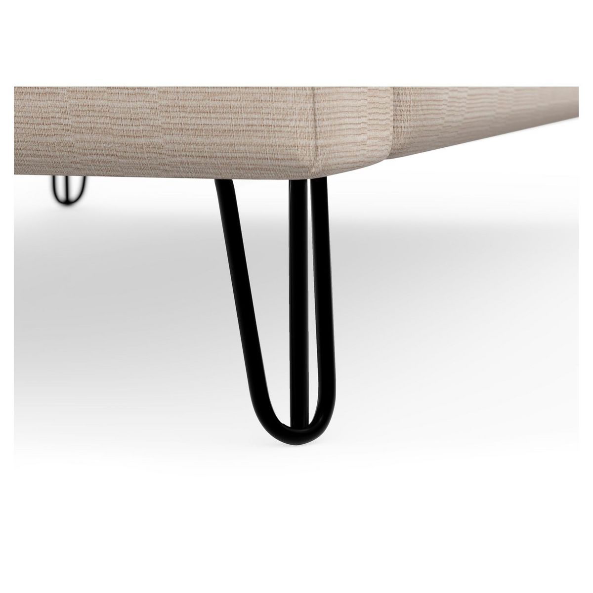 Canapé fixe 2 places pieds épingles tissu JULIO