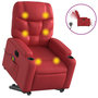 Voir la diapositive 2 : VIDAXL Fauteuil inclinable de massage electrique rouge similicuir