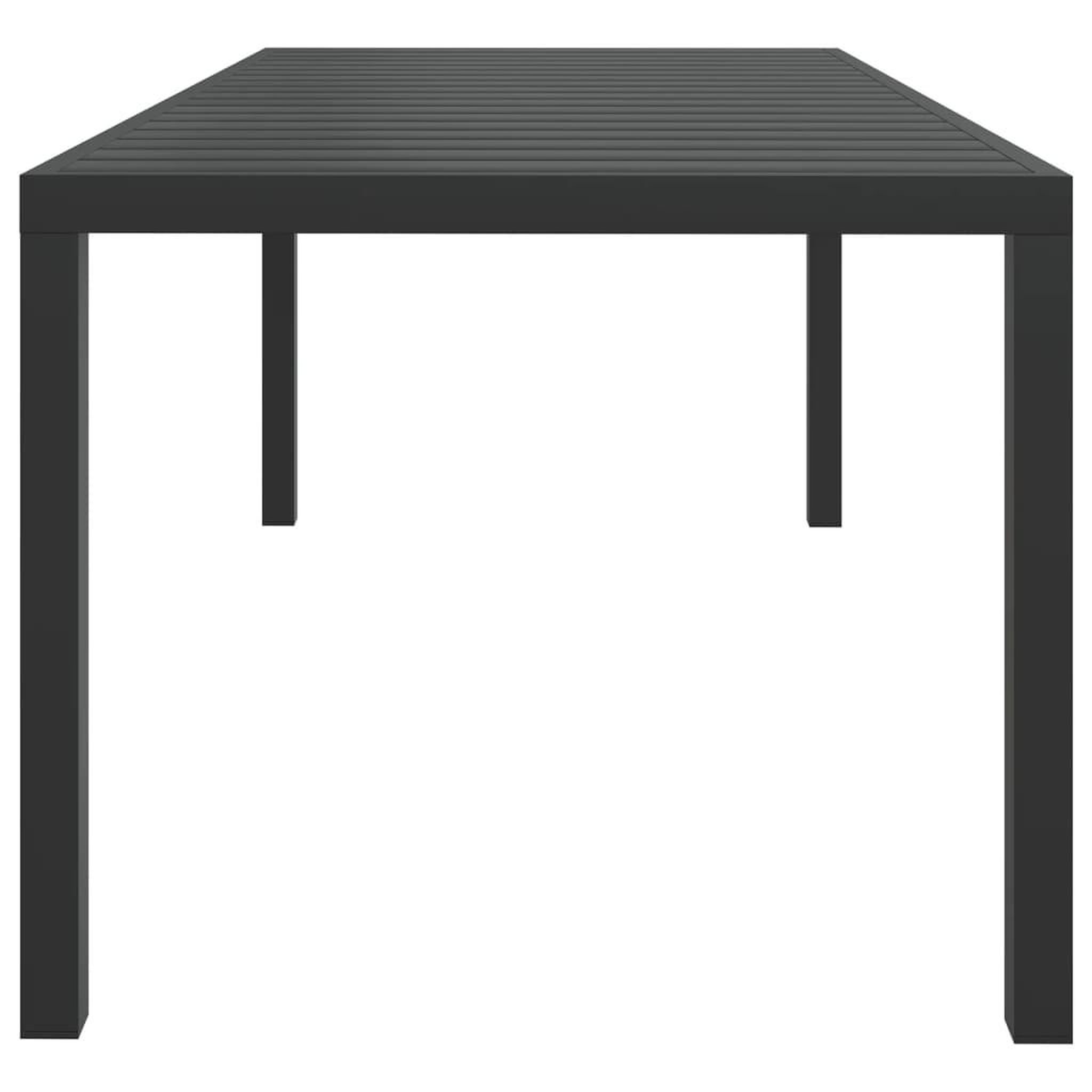 Voir la diapositive 3 : VIDAXL Table de jardin Noir 185 x 90 x 74 cm Aluminium et WPC