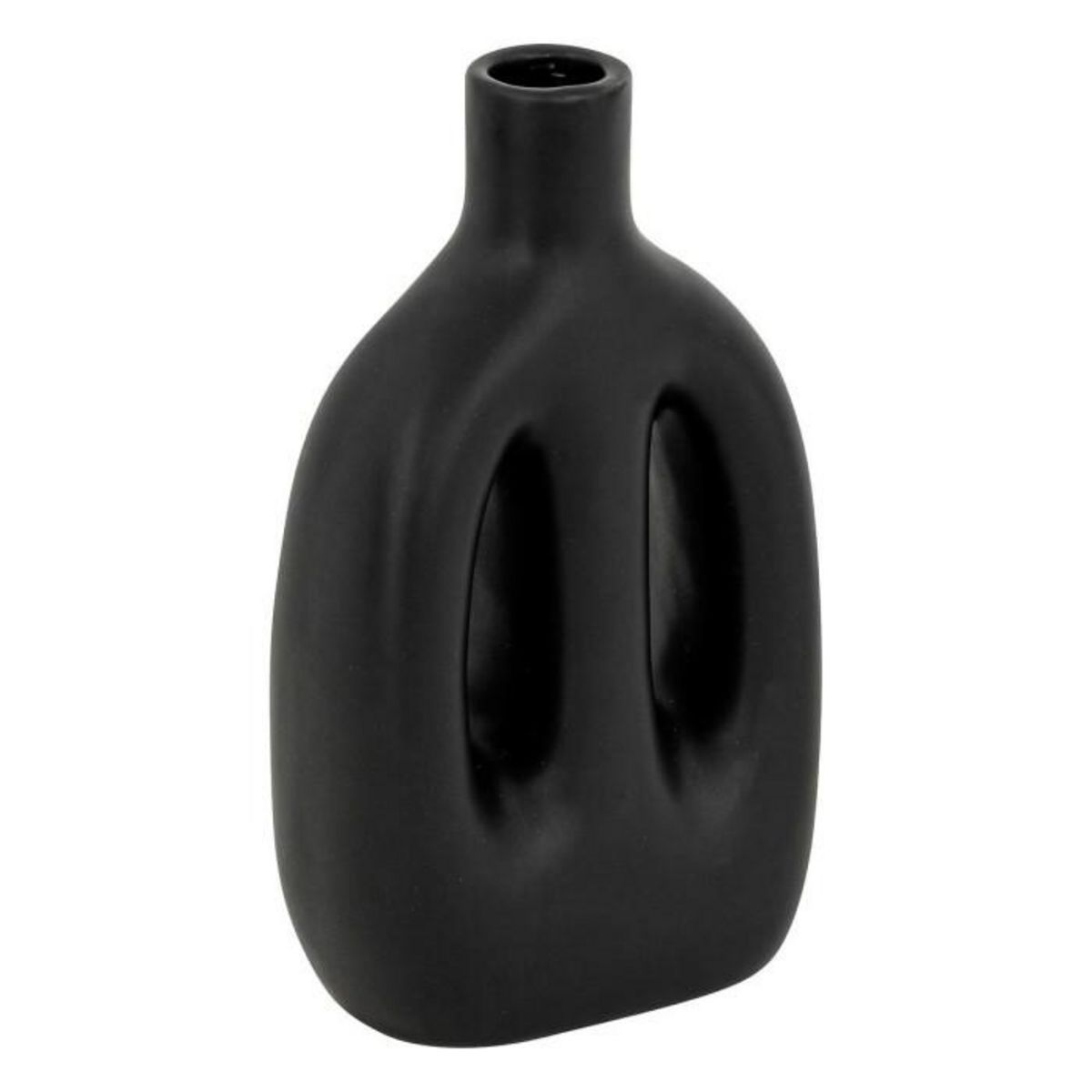 ATMOSPHERA Lot de 2 Vases  Inuit Dreams  20cm Beige & Noir