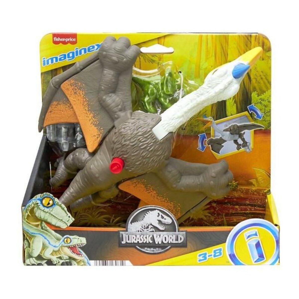FISHER PRICE QUETZALCOATLUS BAT DES AILES - FISHER-PRICE - HML44 - FIGURINE IMAGINEXT JURASSIC WORLD