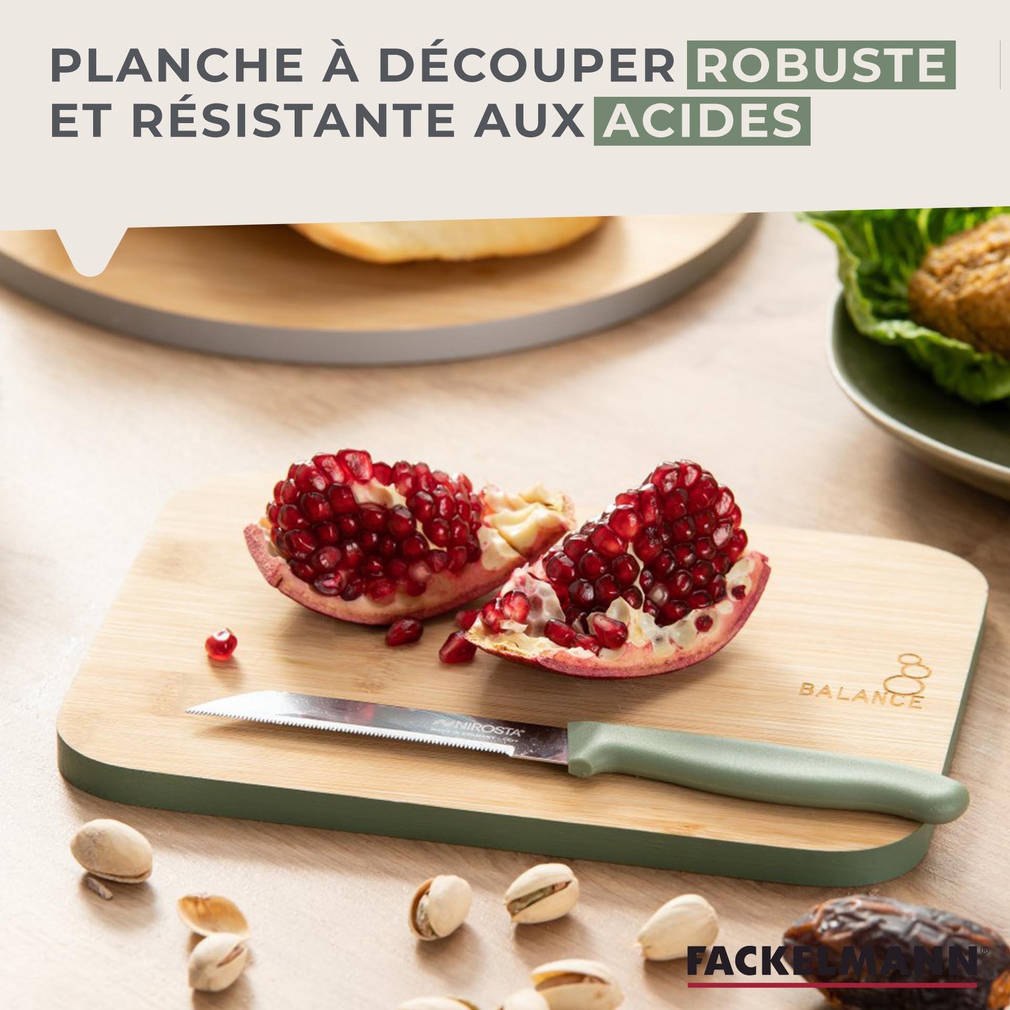 Voir la diapositive 5 : Fackelmann Planche à découper en bambou 21 x 15 cm fackelmann balance