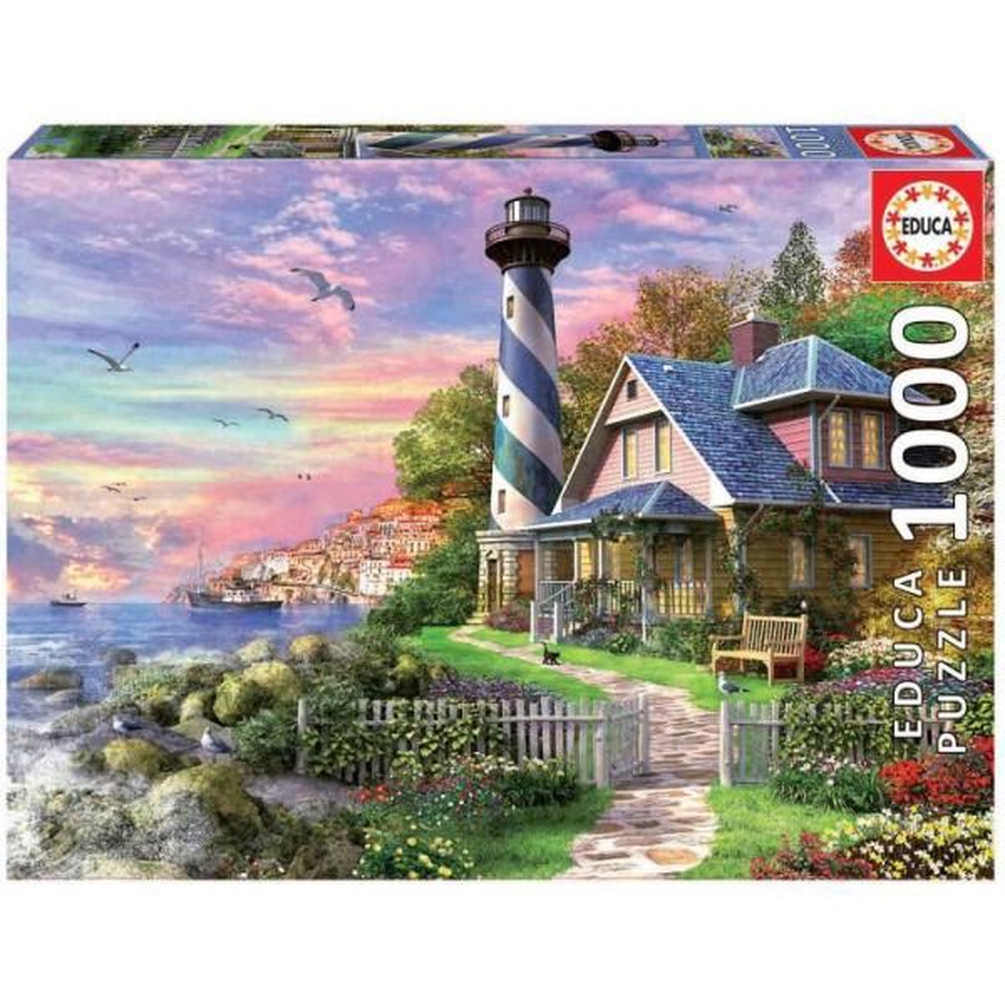 EDUCA Puzzle paysage et nature - educa - phare a rock bay - 1000 pieces - adulte