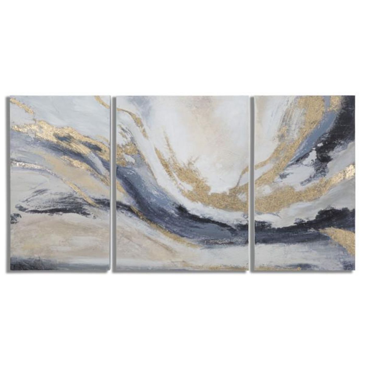 Paris Prix Lot de 3 Toiles Peinture Déco  Gaspons  80x150cm Multicolore