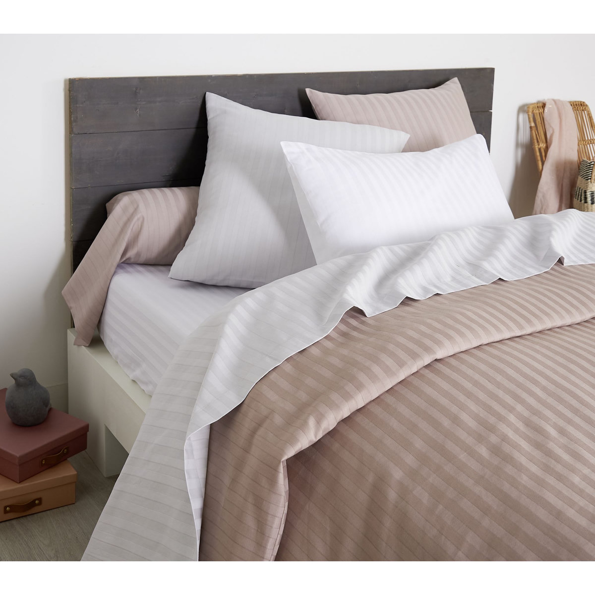 ACTUEL Drap plat uni en satin de coton - collection permanente