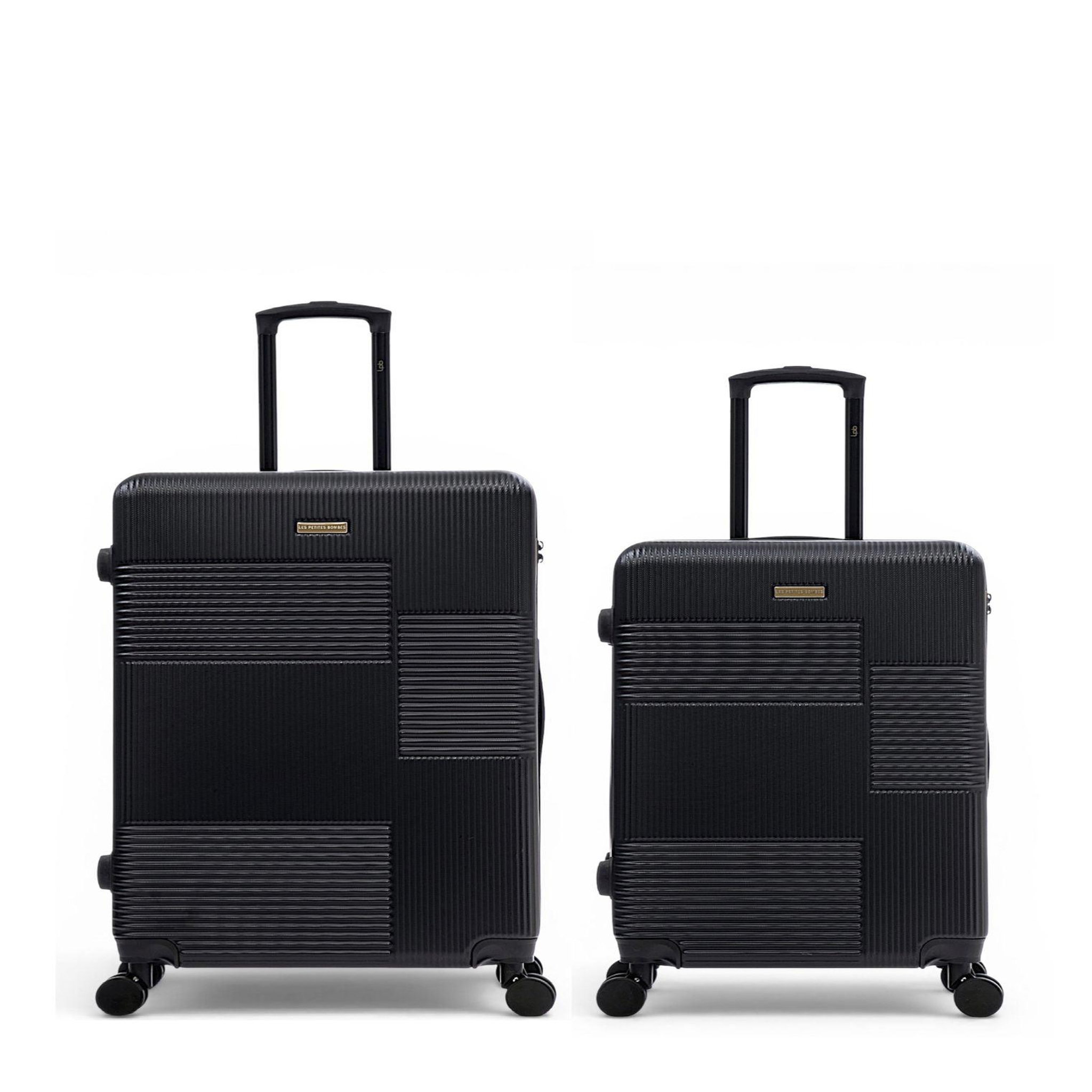 LES P'TITES BOMBES LPB Lot de 2 Valises Rigides Grand Format et Taille Moyenne LIVIA