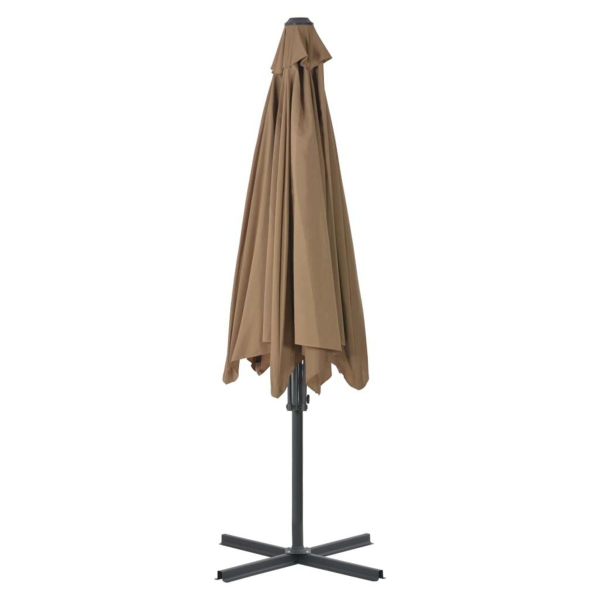 VIDAXL Parasol d'exterieur avec mat en acier 300 cm Taupe