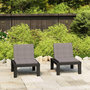Voir la diapositive 1 : VIDAXL Chaises de salon de jardin et coussins lot de 2 Plastique Gris