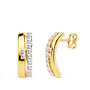 Voir la diapositive 1 : L'ATELIER D'AZUR Boucles d'Oreilles Or 18 Carats 750 Jaune et Zirconiums