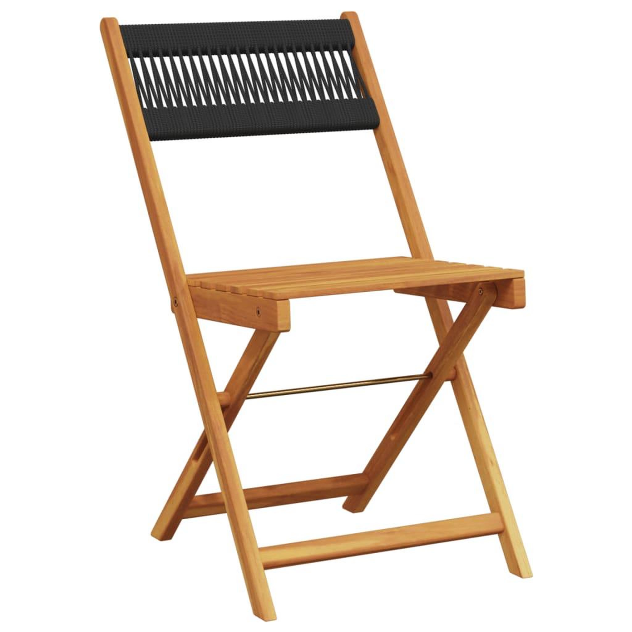 Voir la diapositive 5 : VIDAXL Ensemble de bistro 3 pcs noir polypropylene et bois massif