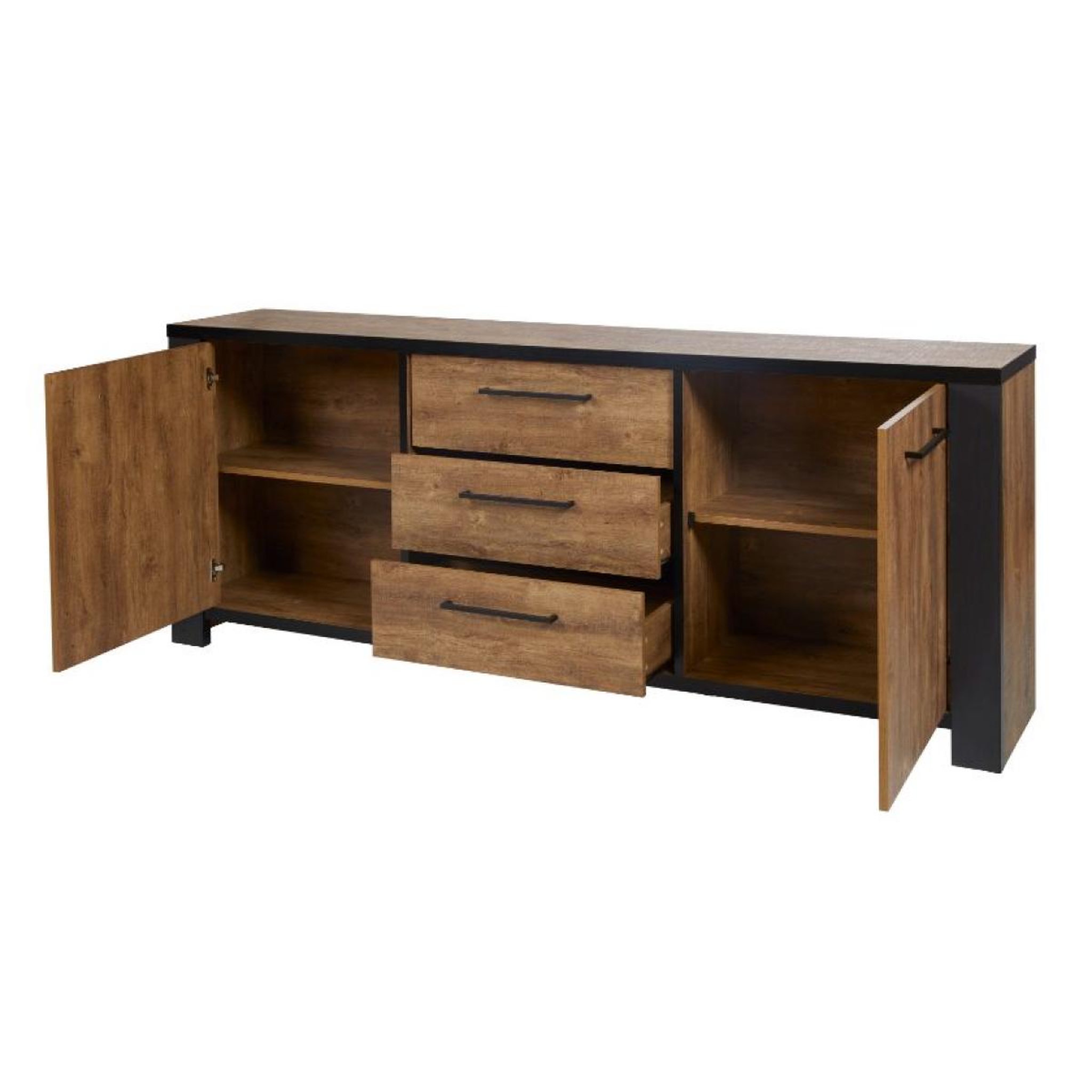 Voir la diapositive 4 : JLC KREATION Salle manger complète en bois samantha (buffet + table ovale)