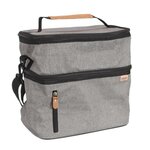 Paris Prix Sac Lunch Double  Zippé  28cm Gris