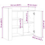 Voir la diapositive 6 : VIDAXL Buffet chene marron 73,5x35x75 cm bois d'ingenierie