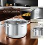 Voir la diapositive 3 : tectake Batterie de cuisine 7 pièces en acier inoxydable compatible induction argent