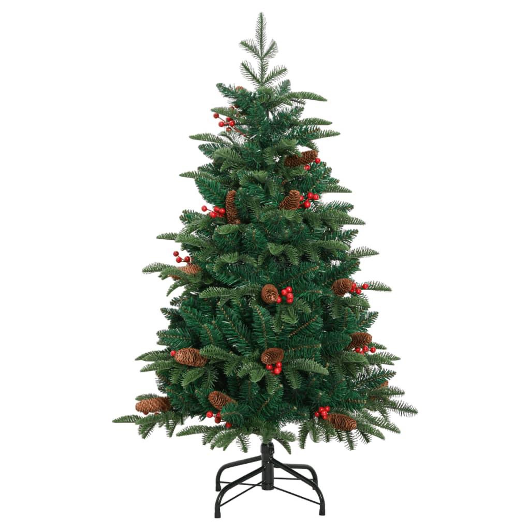 Voir la diapositive 2 : VIDAXL Sapin de Noël artificiel avec pommes de pin et baies 150 cm