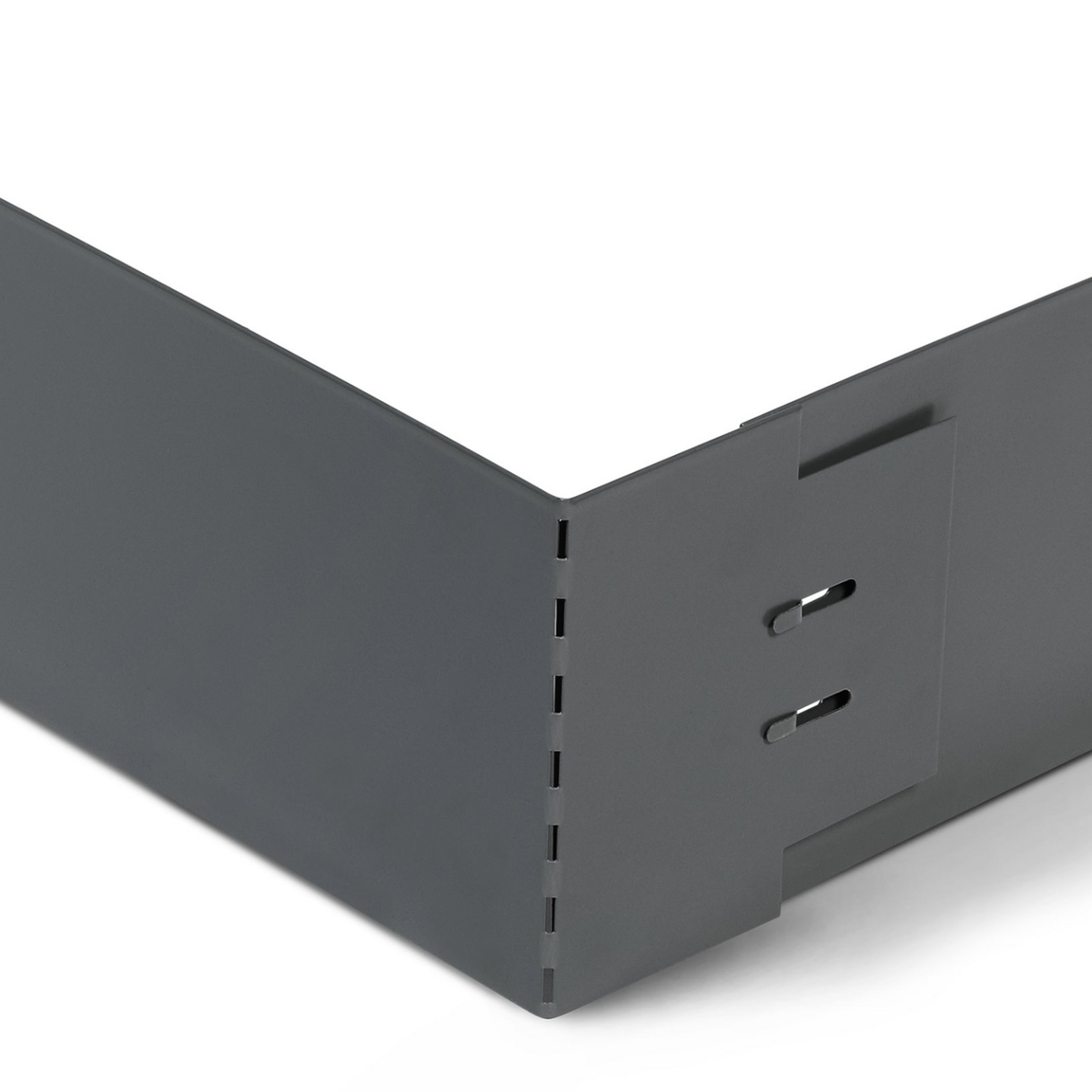 ID MARKET Bordurette de jardin x5 acier gris anthracite flexible L. 5 x H. 0.14 M