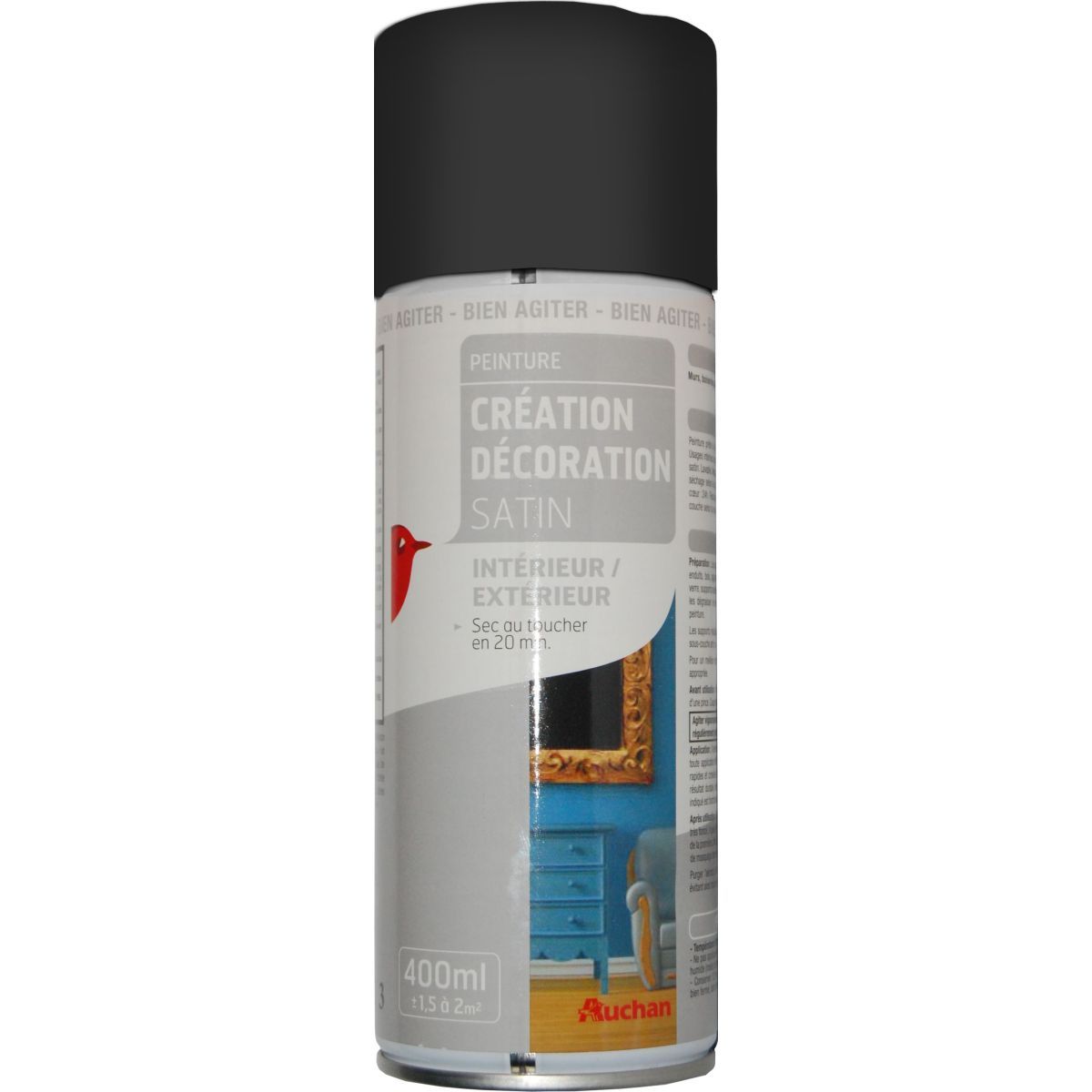 Nespoli Peinture en aerosol couleur noir satin