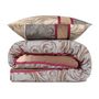 Voir la diapositive 3 : GENERIQUE Parure de lit - 1 housse de couette 220 x 240 cm + 2 taies d'oreiller 60 x 60 cm - 65% coton, 35% polyester - Gris