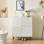 Voir la diapositive 2 : MERAX Buffet 2 porte(s) 0 tiroir(s) - 80 cm blanc mdf