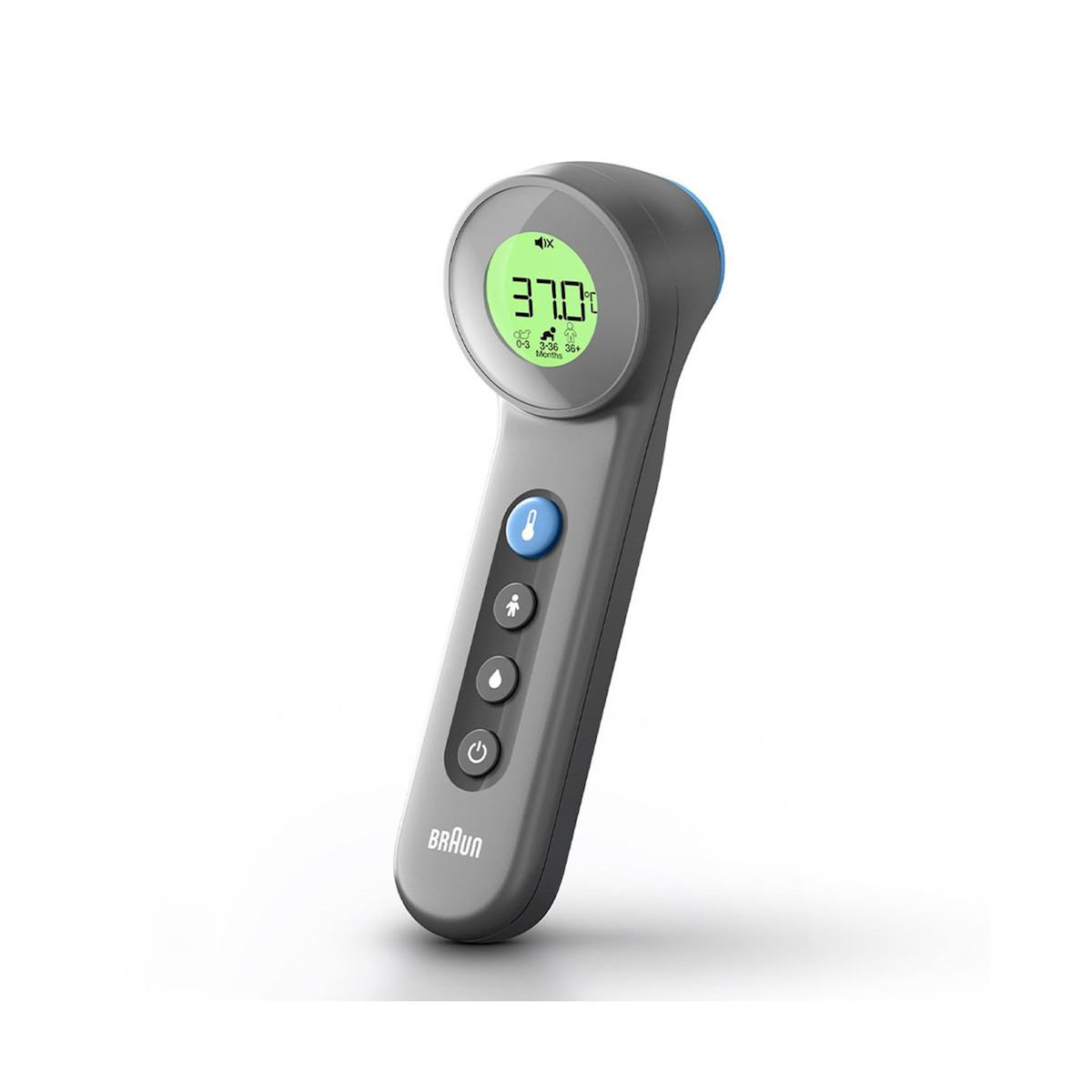 BRAUN Braun BNT 400 BK Thermomètre à distance Gris Front Boutons