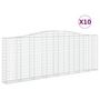 Voir la diapositive 2 : VIDAXL Paniers a gabions arques 10 pcs 400x30x140/160 cm Fer galvanise