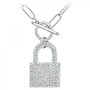 Voir la diapositive 1 : SC CRYSTAL Collier cadenas par SC Crystal orné de Cristaux scintillants