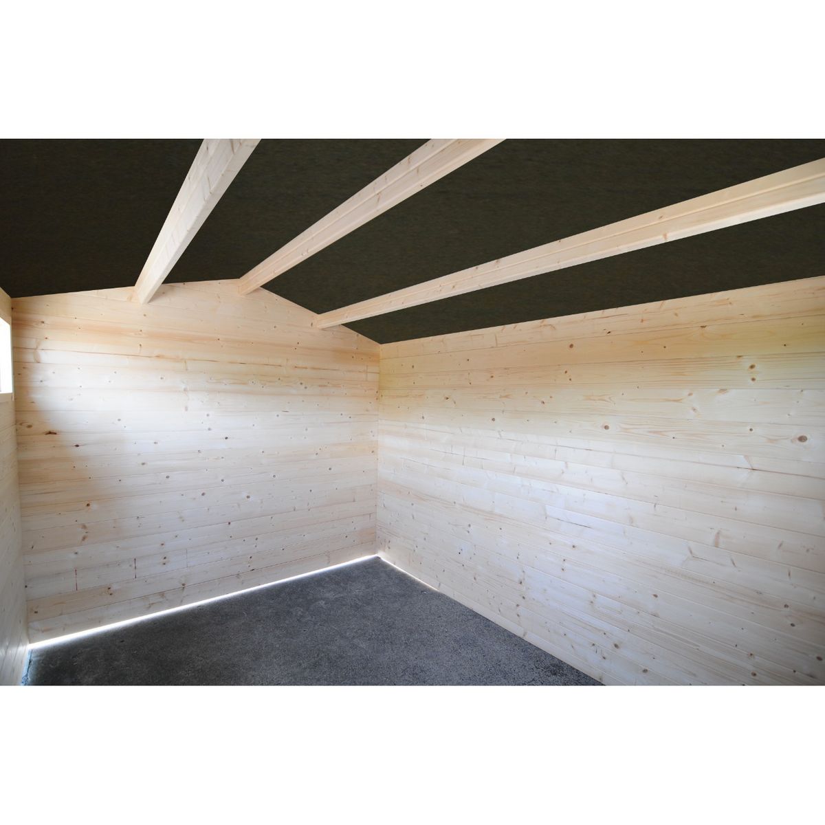 Abri bois avec auvent Amol / 7.92m² / 28mm