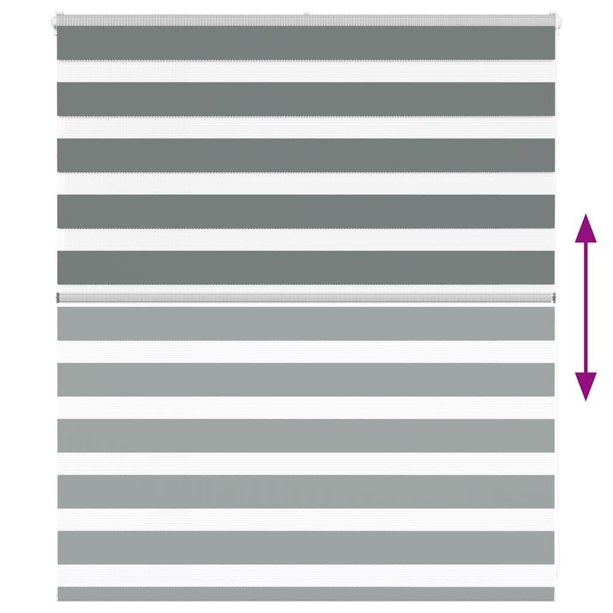 Voir la diapositive 5 : VIDAXL Store zebre gris fonce largeur du tissu 130,9 cm polyester
