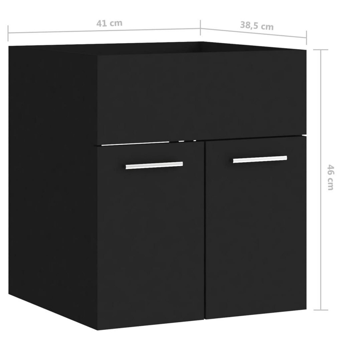 VIDAXL Armoire d'evier avec lavabo integre noir bois d'ingenierie