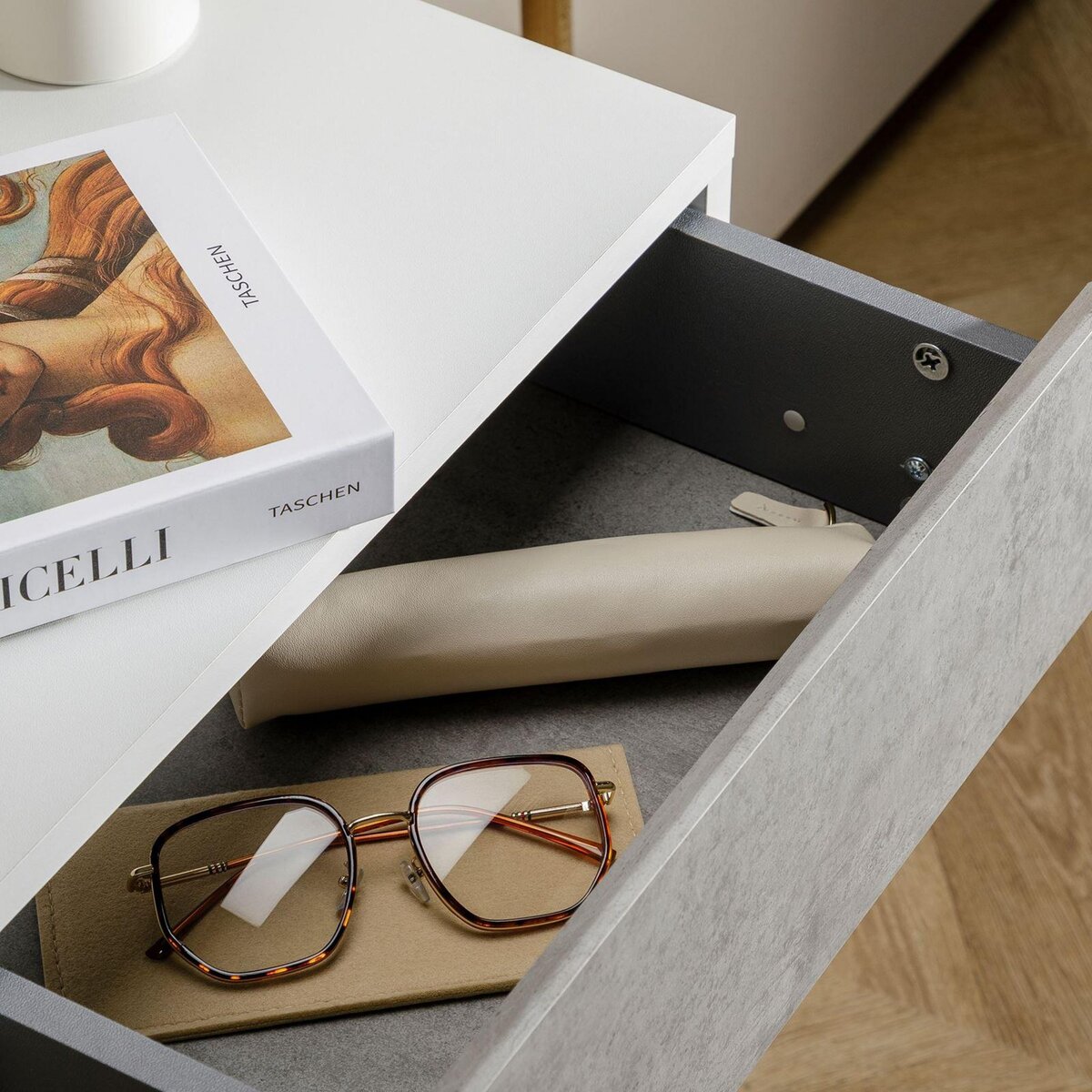 IDIMEX Chevet suspendu OCEANE, en bois