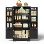 MERAX Buffet de cuisine. Coloris disponibles : Noir