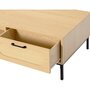 Voir la diapositive 5 : BEST MOBILIER Nagato - table basse - cannage et effet bois - 1 tiroir et 1 niche - 110 cm