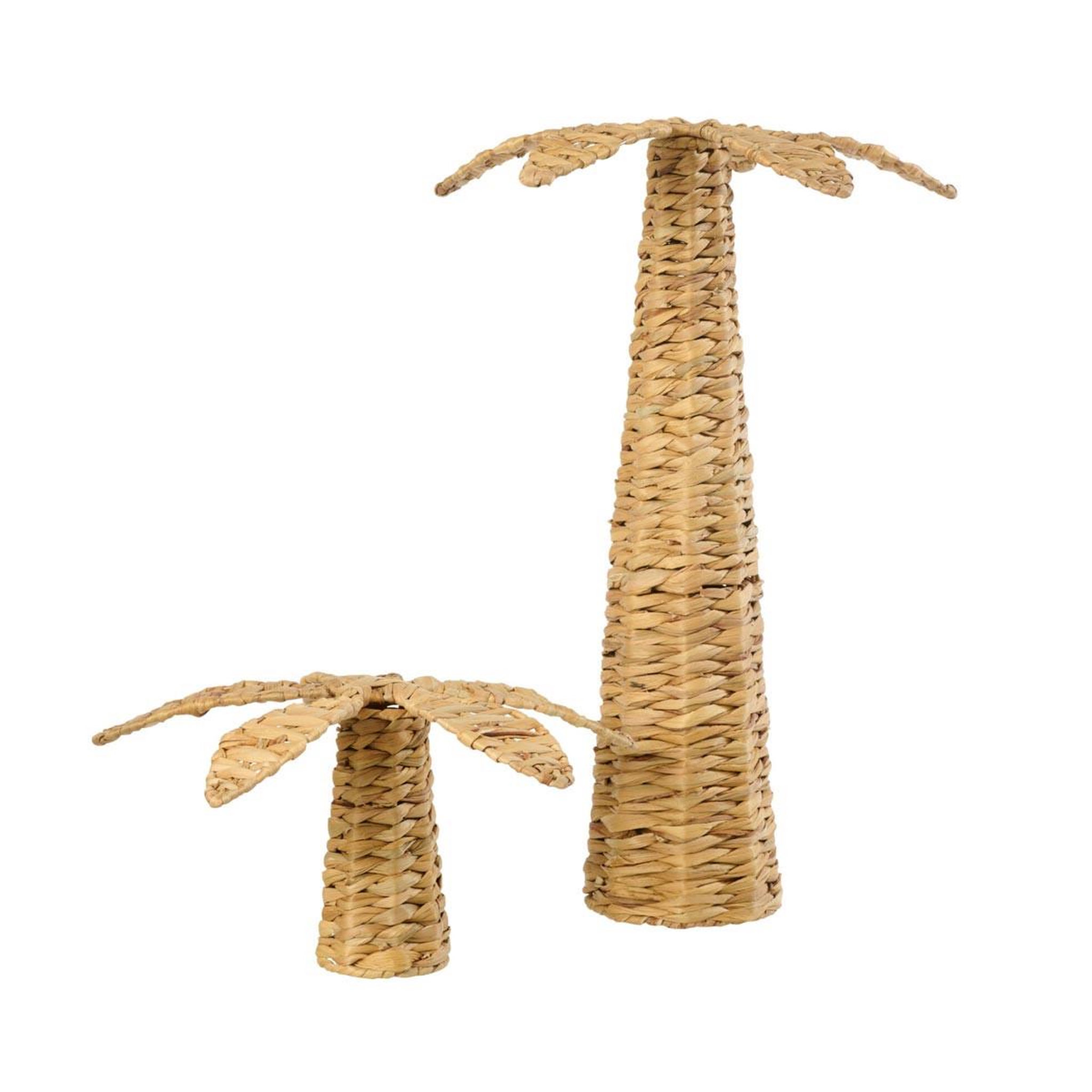 Voir la diapositive 2 : J-LINE Palmier déco en jacinthe  coco  20cm naturel