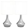 Voir la diapositive 3 : VIDAXL Lampes de table 2 pcs Bouton tactile Blanc E14